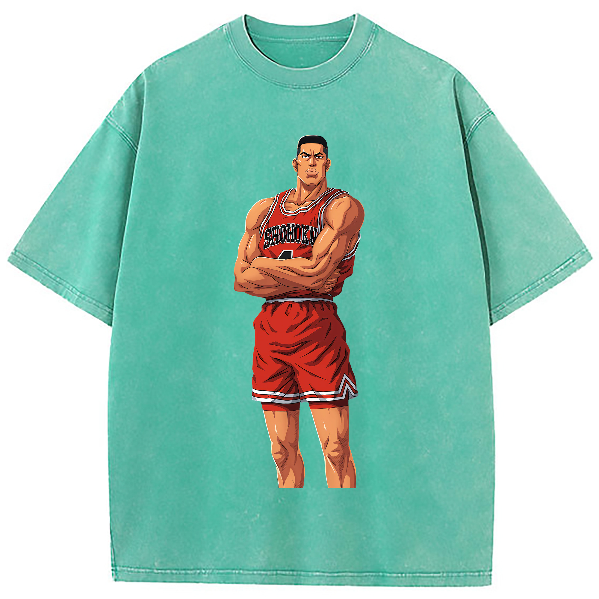 （画像用） SLAM DUNK／スラムダンク 綿100% ヴィンテージ風 半袖Tシャツ（フロントプリント）